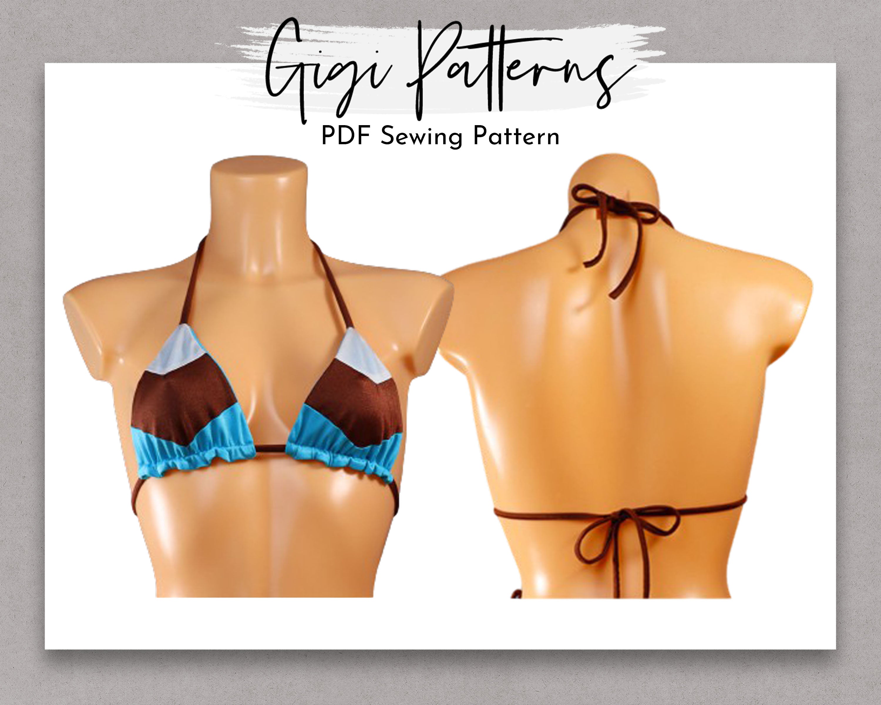 Ladies Bralette Lingerie PDF Sewing Patterns – GigiPatterns