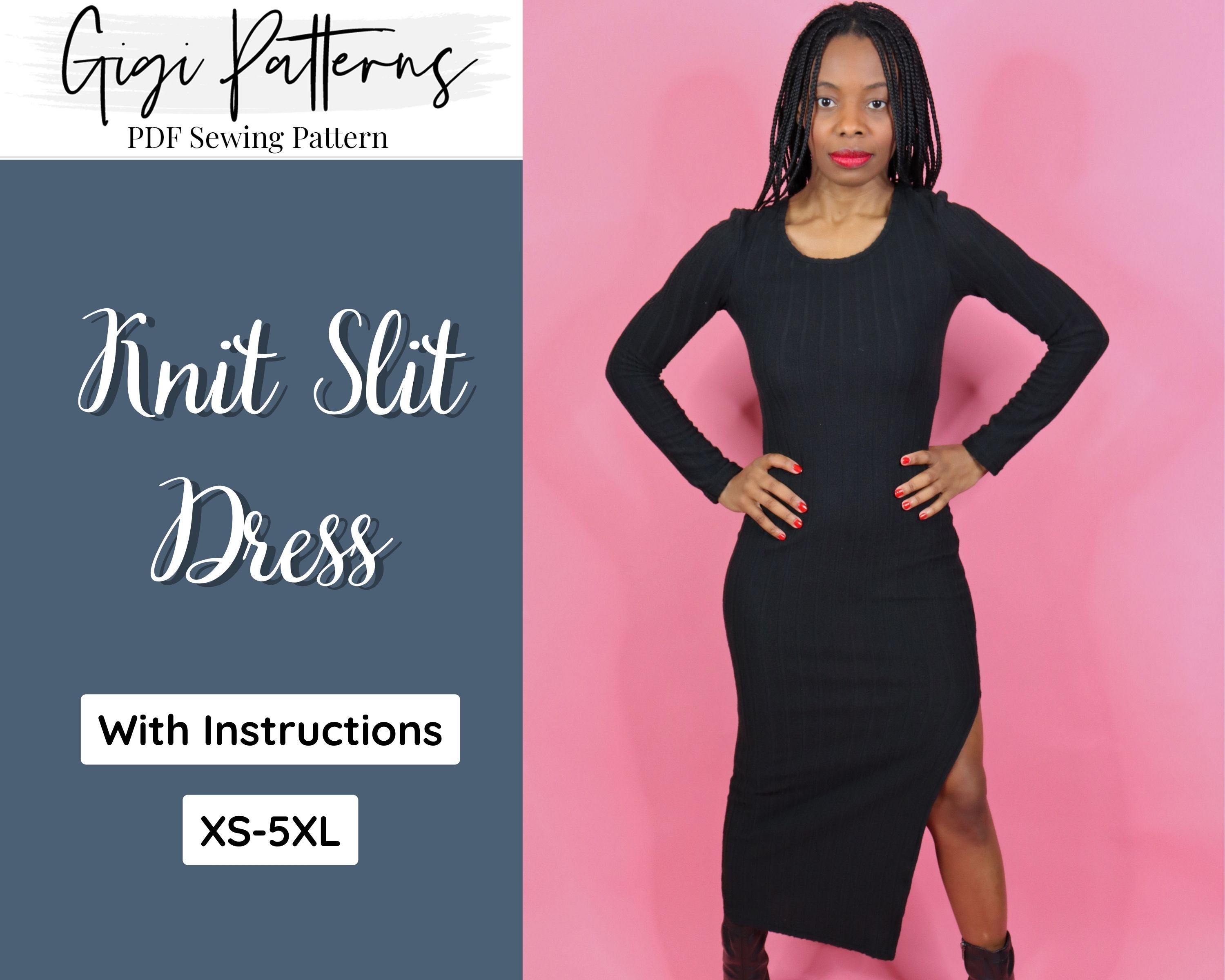 Side Slit Dress Sewing Pattern ...