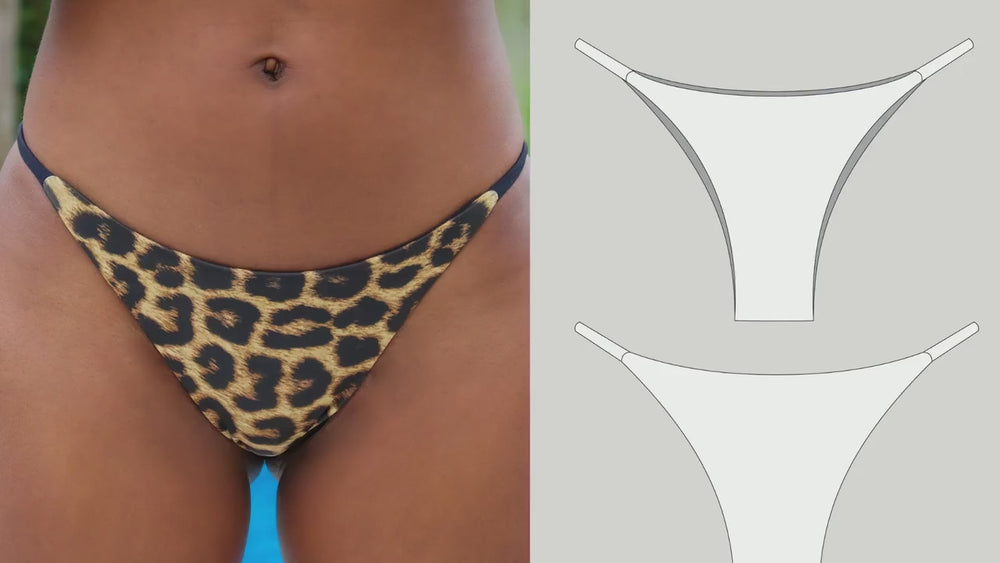 Bikini Pattern, Swimsuit Pattern, Sophia Brazilian Cheeky Bikini Bottom Pattern, Women's PDF Swimsuit Patterns, Sewing Patterns XS-2XL,Brazilian cheeky reversible bikini bottom sewing pattern with narrow sides and flattering back coverage. Digital PDF includes A4, US Letter, and A0 formats. Sizes XS, S, M, L, XL, XXL. Includes step-by-step video tutorial.