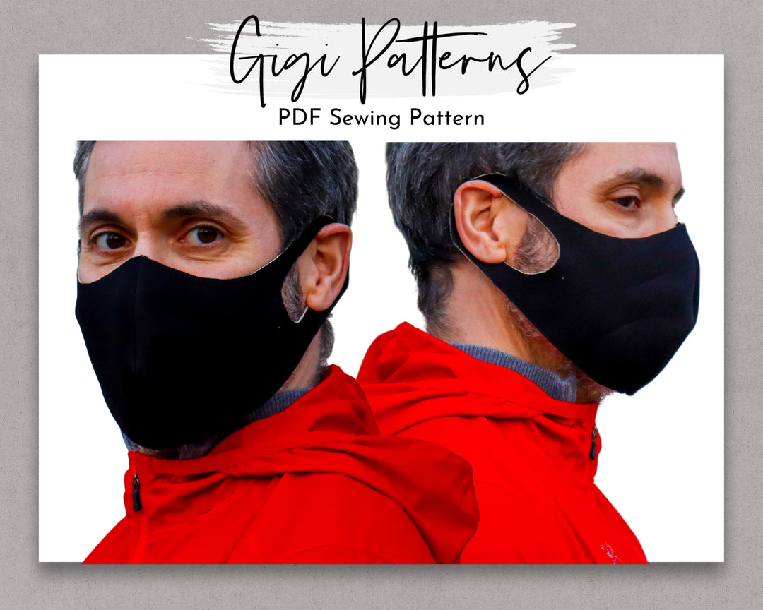 Easy DIY Neoprene Face Mask Pattern - PDF SEWING PATTERN